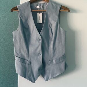 SABLYN Tuli Twill Vest in Ocean Breeze/light blue NWT